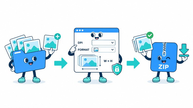 Bulk image DPI converter changing multiple files from 72 DPI to 300 DPI